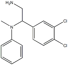 N-[2-amino-1-(3,4-dichlorophenyl)ethyl]-N-methylaniline Structure