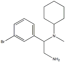 N-[2-amino-1-(3-bromophenyl)ethyl]-N-cyclohexyl-N-methylamine 구조식 이미지