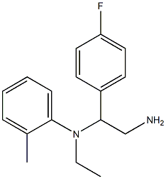 N-[2-amino-1-(4-fluorophenyl)ethyl]-N-ethyl-2-methylaniline Structure