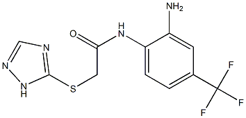 N-[2-amino-4-(trifluoromethyl)phenyl]-2-(1H-1,2,4-triazol-5-ylsulfanyl)acetamide Structure