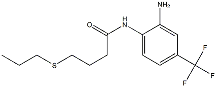 N-[2-amino-4-(trifluoromethyl)phenyl]-4-(propylsulfanyl)butanamide 구조식 이미지