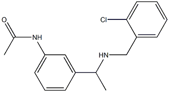 N-[3-(1-{[(2-chlorophenyl)methyl]amino}ethyl)phenyl]acetamide 구조식 이미지