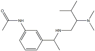 N-[3-(1-{[2-(dimethylamino)-3-methylbutyl]amino}ethyl)phenyl]acetamide 구조식 이미지