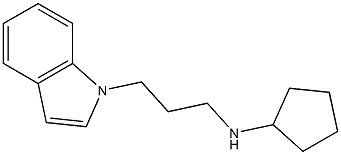 N-[3-(1H-indol-1-yl)propyl]cyclopentanamine Structure