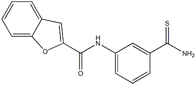 N-[3-(aminocarbonothioyl)phenyl]-1-benzofuran-2-carboxamide Structure