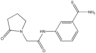 N-[3-(aminocarbonothioyl)phenyl]-2-(2-oxopyrrolidin-1-yl)acetamide 구조식 이미지