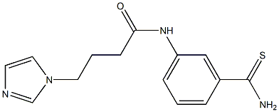 N-[3-(aminocarbonothioyl)phenyl]-4-(1H-imidazol-1-yl)butanamide 구조식 이미지