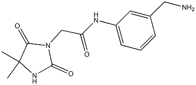 N-[3-(aminomethyl)phenyl]-2-(4,4-dimethyl-2,5-dioxoimidazolidin-1-yl)acetamide 구조식 이미지