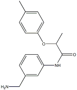 N-[3-(aminomethyl)phenyl]-2-(4-methylphenoxy)propanamide 구조식 이미지