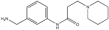 N-[3-(aminomethyl)phenyl]-3-piperidin-1-ylpropanamide 구조식 이미지