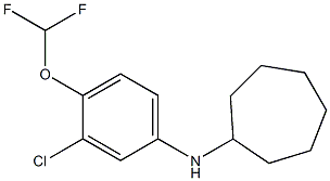 N-[3-chloro-4-(difluoromethoxy)phenyl]cycloheptanamine 구조식 이미지