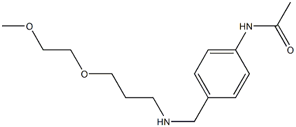 N-[4-({[3-(2-methoxyethoxy)propyl]amino}methyl)phenyl]acetamide 구조식 이미지