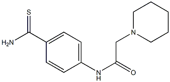 N-[4-(aminocarbonothioyl)phenyl]-2-piperidin-1-ylacetamide 구조식 이미지