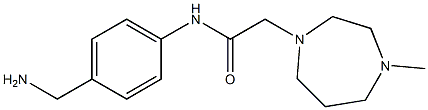 N-[4-(aminomethyl)phenyl]-2-(4-methyl-1,4-diazepan-1-yl)acetamide 구조식 이미지