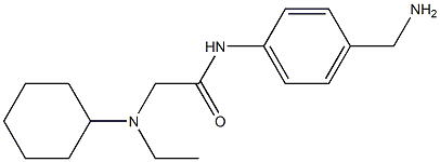 N-[4-(aminomethyl)phenyl]-2-[cyclohexyl(ethyl)amino]acetamide Structure