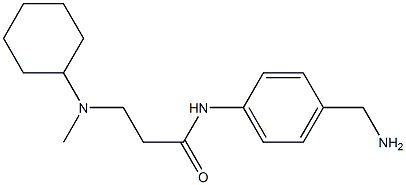 N-[4-(aminomethyl)phenyl]-3-[cyclohexyl(methyl)amino]propanamide Structure