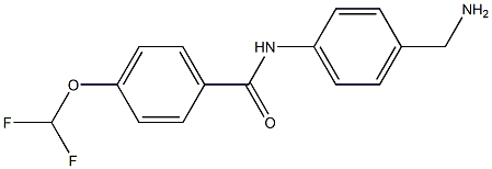 N-[4-(aminomethyl)phenyl]-4-(difluoromethoxy)benzamide 구조식 이미지