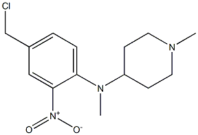 N-[4-(chloromethyl)-2-nitrophenyl]-N,1-dimethylpiperidin-4-amine 구조식 이미지