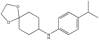 N-[4-(propan-2-yl)phenyl]-1,4-dioxaspiro[4.5]decan-8-amine 구조식 이미지