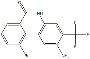 N-[4-amino-3-(trifluoromethyl)phenyl]-3-bromobenzamide 구조식 이미지