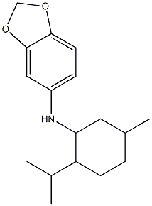 N-[5-methyl-2-(propan-2-yl)cyclohexyl]-2H-1,3-benzodioxol-5-amine 구조식 이미지