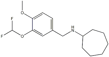 N-{[3-(difluoromethoxy)-4-methoxyphenyl]methyl}cycloheptanamine Structure