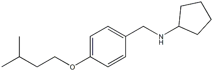 N-{[4-(3-methylbutoxy)phenyl]methyl}cyclopentanamine Structure