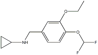 N-{[4-(difluoromethoxy)-3-ethoxyphenyl]methyl}cyclopropanamine Structure