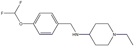 N-{[4-(difluoromethoxy)phenyl]methyl}-1-ethylpiperidin-4-amine 구조식 이미지