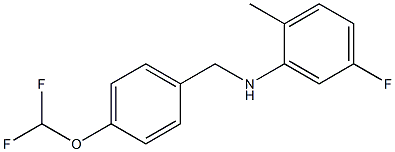 N-{[4-(difluoromethoxy)phenyl]methyl}-5-fluoro-2-methylaniline Structure