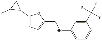 N-{[5-(2-methylcyclopropyl)furan-2-yl]methyl}-3-(trifluoromethyl)aniline Structure