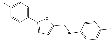 N-{[5-(4-fluorophenyl)furan-2-yl]methyl}-4-methylaniline 구조식 이미지