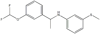 N-{1-[3-(difluoromethoxy)phenyl]ethyl}-3-(methylsulfanyl)aniline 구조식 이미지