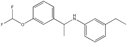 N-{1-[3-(difluoromethoxy)phenyl]ethyl}-3-ethylaniline 구조식 이미지