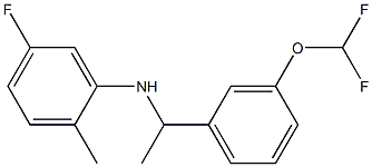 N-{1-[3-(difluoromethoxy)phenyl]ethyl}-5-fluoro-2-methylaniline 구조식 이미지
