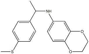 N-{1-[4-(methylsulfanyl)phenyl]ethyl}-2,3-dihydro-1,4-benzodioxin-6-amine 구조식 이미지