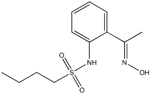 N-{2-[(1E)-N-hydroxyethanimidoyl]phenyl}butane-1-sulfonamide 구조식 이미지