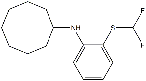 N-{2-[(difluoromethyl)sulfanyl]phenyl}cyclooctanamine Structure