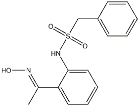 N-{2-[1-(hydroxyimino)ethyl]phenyl}-1-phenylmethanesulfonamide 구조식 이미지