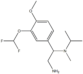 N-{2-amino-1-[3-(difluoromethoxy)-4-methoxyphenyl]ethyl}-N-isopropyl-N-methylamine Structure