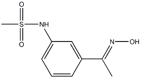 N-{3-[(1E)-N-hydroxyethanimidoyl]phenyl}methanesulfonamide 구조식 이미지