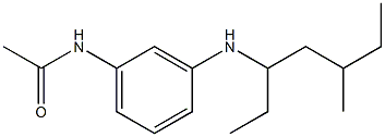 N-{3-[(5-methylheptan-3-yl)amino]phenyl}acetamide 구조식 이미지