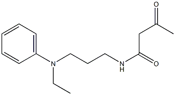 N-{3-[ethyl(phenyl)amino]propyl}-3-oxobutanamide 구조식 이미지