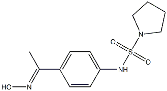 N-{4-[1-(hydroxyimino)ethyl]phenyl}pyrrolidine-1-sulfonamide 구조식 이미지