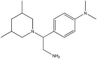 N-{4-[2-amino-1-(3,5-dimethylpiperidin-1-yl)ethyl]phenyl}-N,N-dimethylamine 구조식 이미지