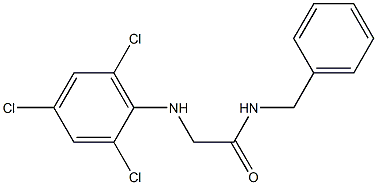 N-benzyl-2-[(2,4,6-trichlorophenyl)amino]acetamide 구조식 이미지