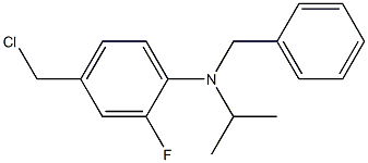 N-benzyl-4-(chloromethyl)-2-fluoro-N-(propan-2-yl)aniline 구조식 이미지