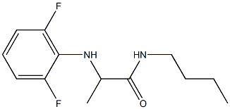 N-butyl-2-[(2,6-difluorophenyl)amino]propanamide 구조식 이미지