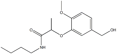 N-butyl-2-[5-(hydroxymethyl)-2-methoxyphenoxy]propanamide 구조식 이미지