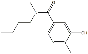 N-butyl-3-hydroxy-N,4-dimethylbenzamide 구조식 이미지